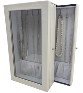 Large Window 3-Drawer Necklace Box with Jewel Guard®